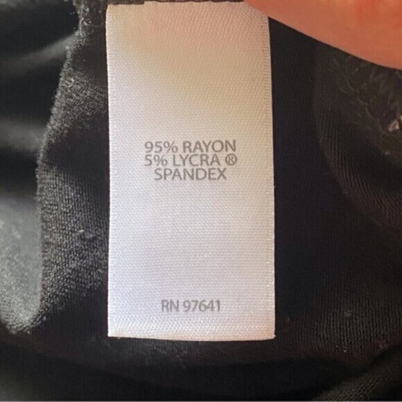 J Jill Wearever Collection Tunic Large Black White Piping Long Sleeve Lagenlook - Picture 12 of 16